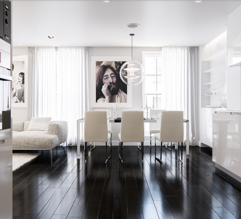 Белоснежные апартаменты в Лондоне