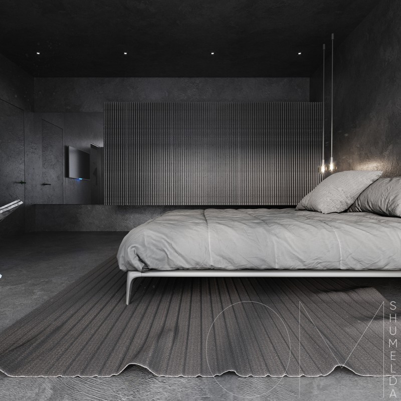 Интерьер стильных апартаментов в темных тонах Интерьер стильных апартаментов в темных тонах