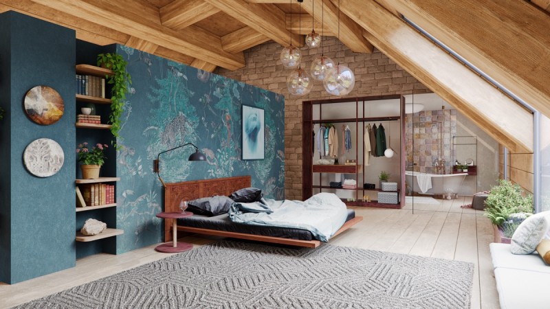 Проект уютного современного дома в лесу