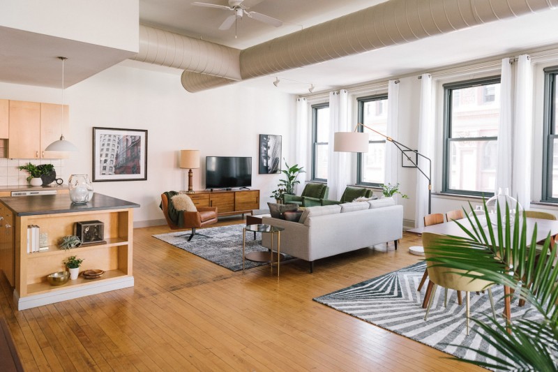 Просторная лофт-студия в Провиденсе, Род-Айленд