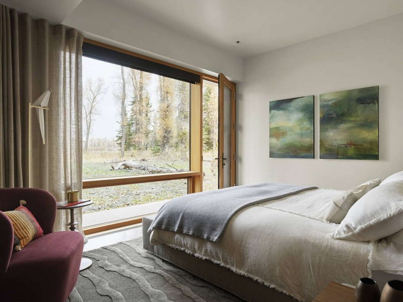 Современный дом, расположенный в Джексоне, штат Вайоминг