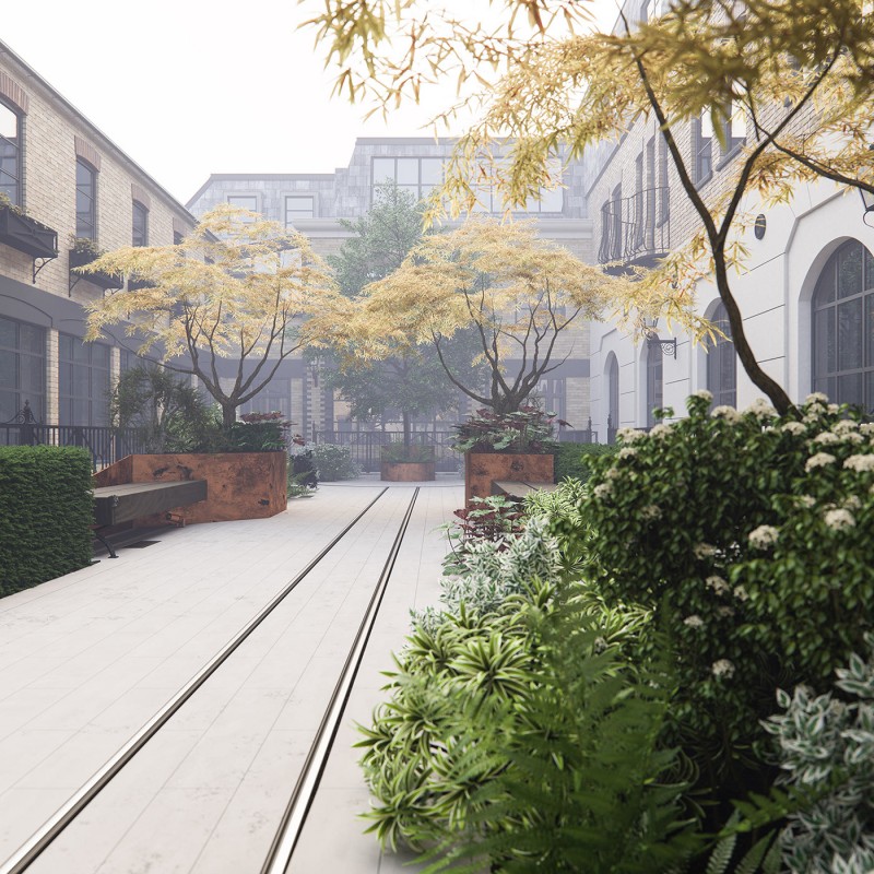 Эксклюзивный закрытый комплекс с частным двором в Лондоне