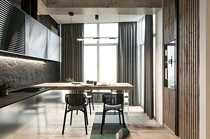 Интерьер в стиле "лофт" для молодой пары