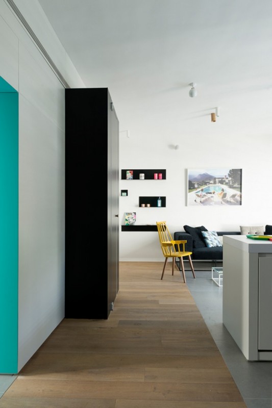 Контрастный интерьер квартиры в Тель-Авиве