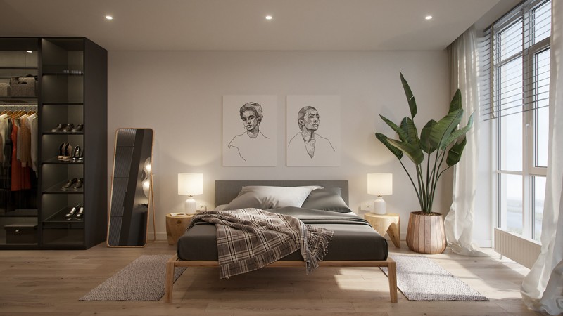 Просторная квартира с панорамными окнами