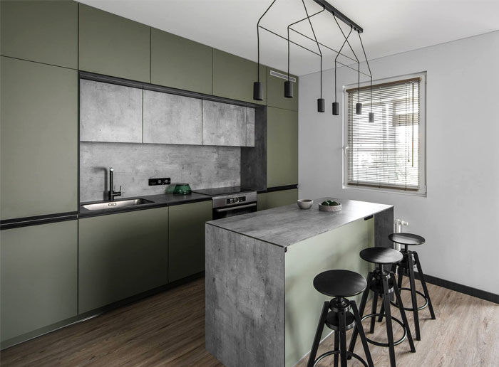 Зеленые акценты в декоре литовской квартиры