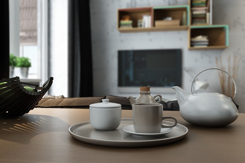 Оформление студии в темных тонах