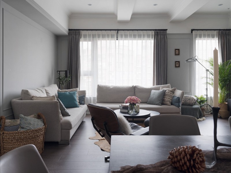 Приятные пастельные оттенки в интерьере квартиры в Тайбэе