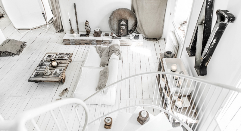 Промышленный дизайн интерьера миланской квартиры