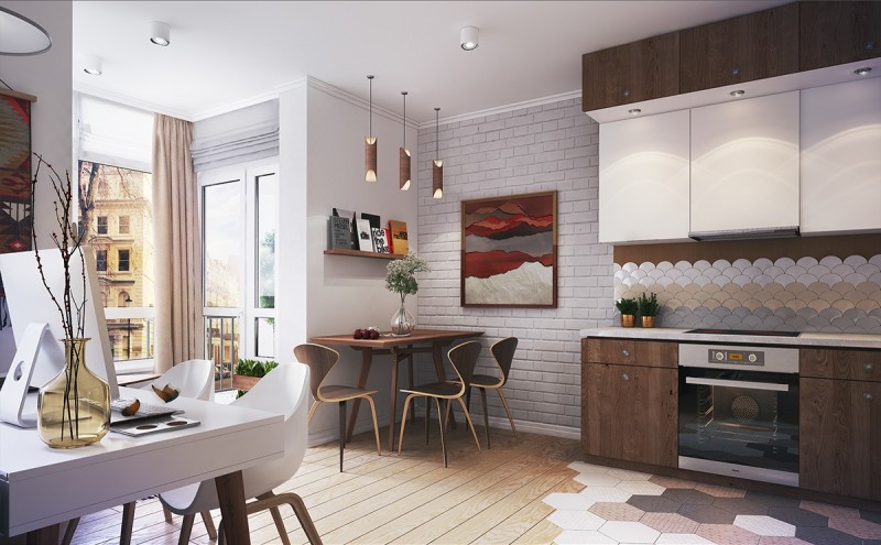 Эклектичный дизайн небольшой квартиры