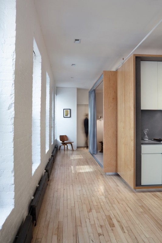 Многофункциональный интерьер уютных апартаментов