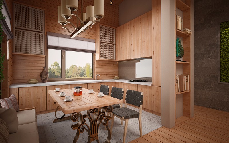 Проект загородного деревянного дома