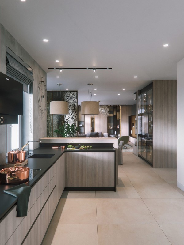 Современный загородный дом с бассейном и спа Современный загородный дом с бассейном и спа