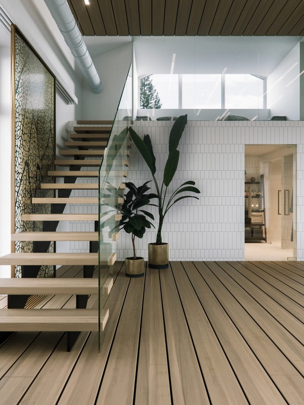 Современный загородный дом с бассейном и спа Современный загородный дом с бассейном и спа