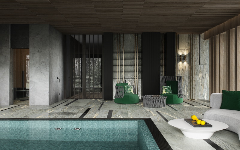 Загородный дом, оформленный в натуральных тонах