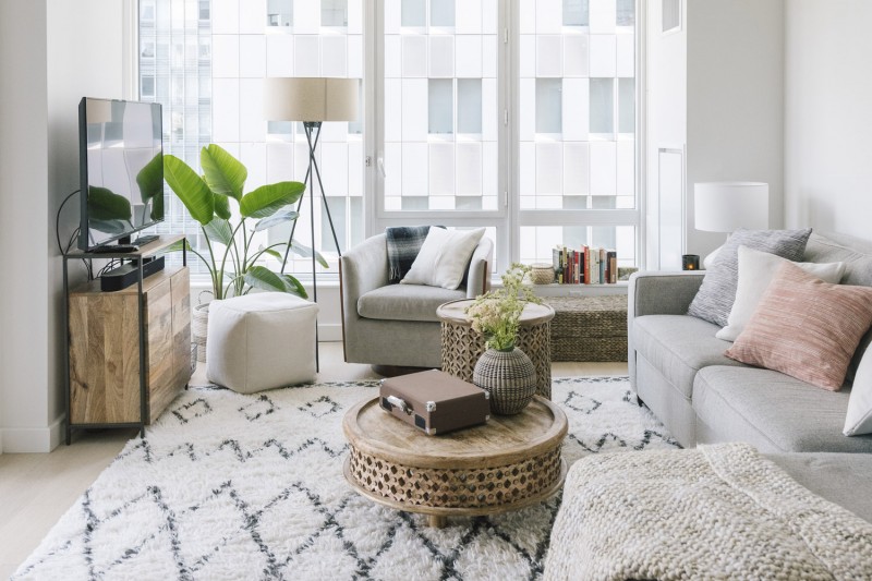 Интерьер просторной квартиры в Нью-Йорке