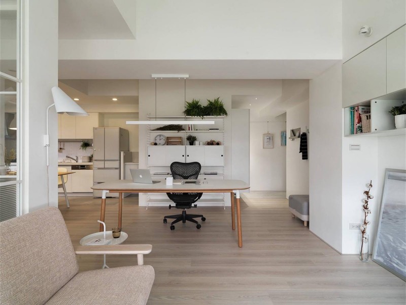 Интерьер светлой квартиры в Тайбэе