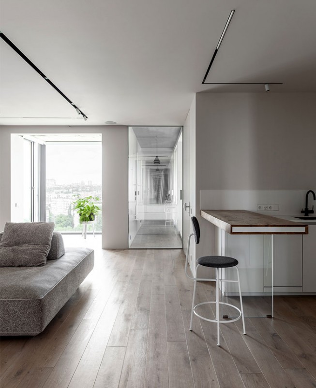 Японский минимализм в типичной современной квартире в Киеве Японский минимализм в типичной современной квартире в Киеве