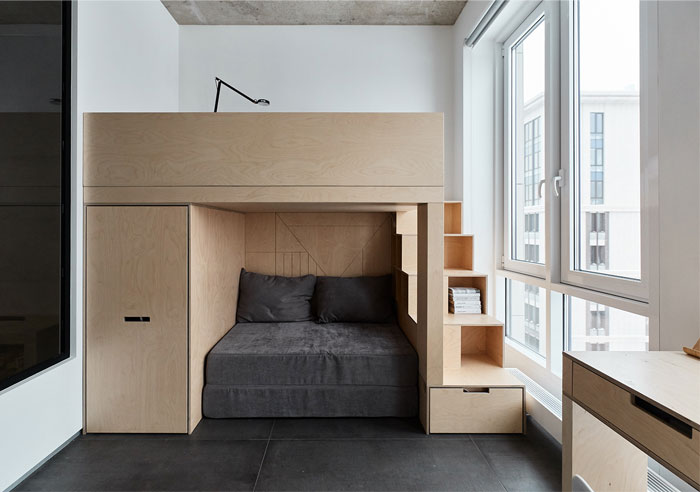 Контрастный интерьер стильных апартаментов