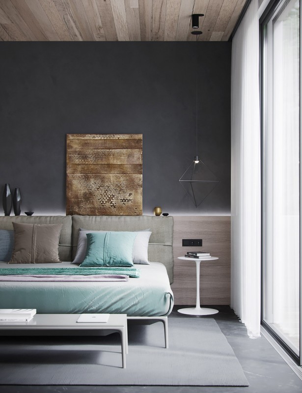 Темный декор с красочными акцентами