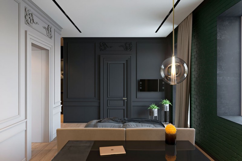 Эклектичный стиль с элементами классики и лофт