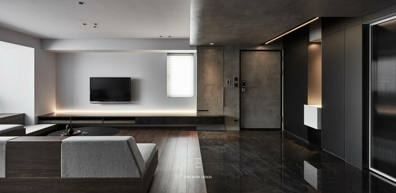 Минималистский интерьер в темных тонах в Тайбэе Минималистский интерьер в темных тонах в Тайбэе