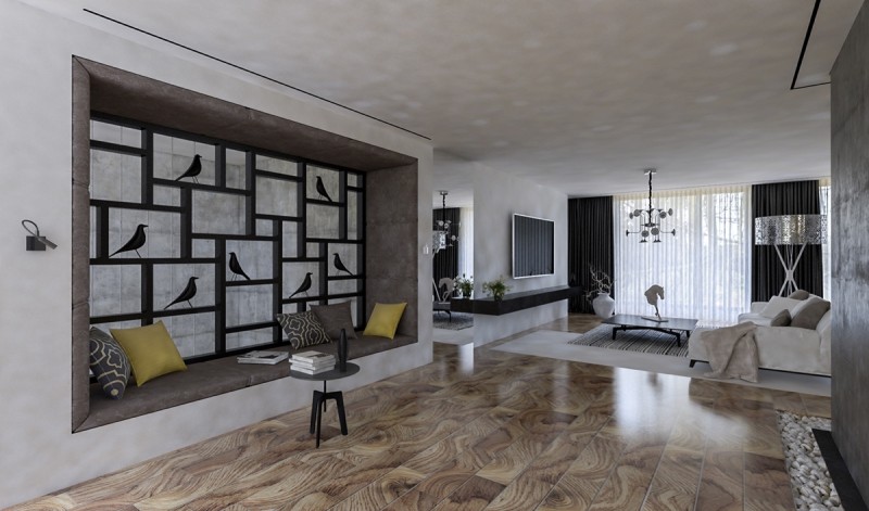 Проект двухэтажного таунхауса с потрясающим дизайном для молодой пары