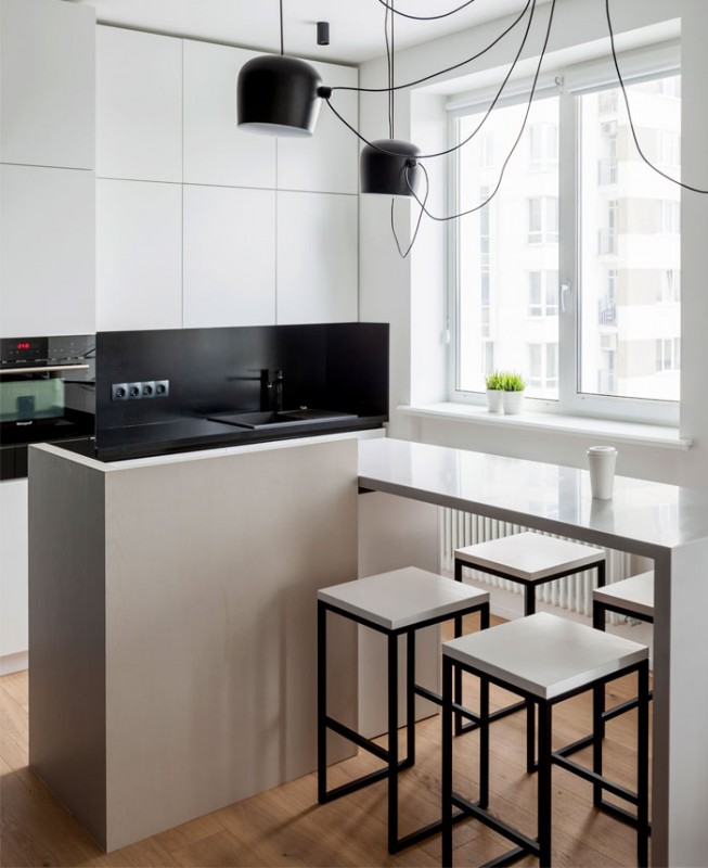 Нетрадиционное зонирование в небольшой квартире