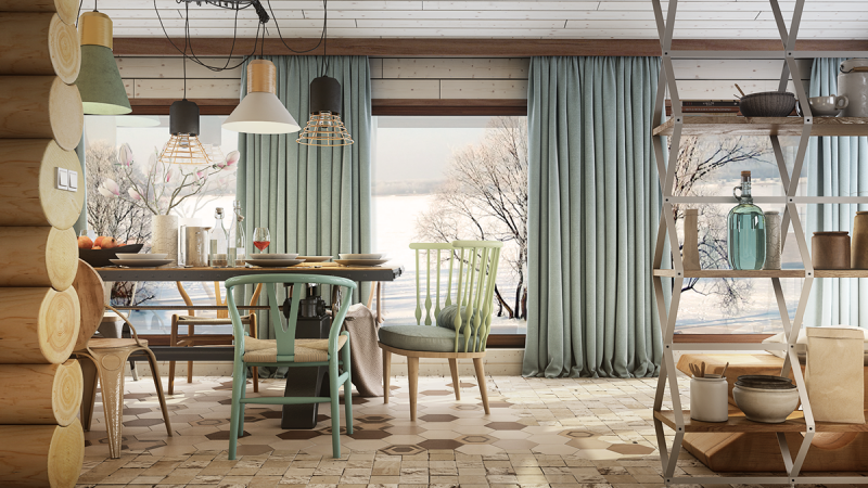 Проект деревянного дома в индустриальном стиле