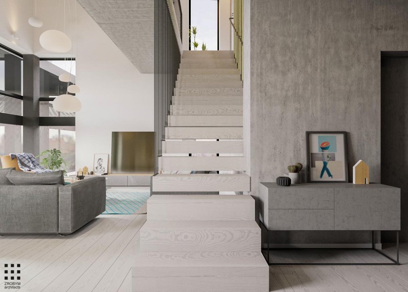 Проект дома, оформленного в спокойных тонах