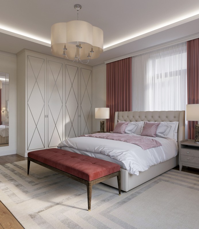 Интерьер загородного дома в пастельных тонах