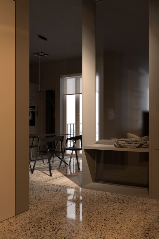 Минималистский дизайн квартиры в темных тонах Минималистский дизайн квартиры в темных тонах