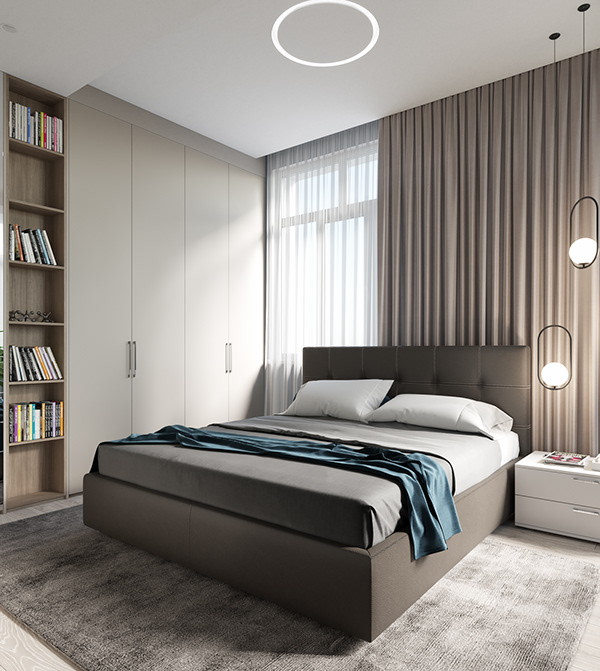 Современный интерьер – квартира в теплых тонах