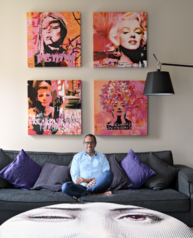 "50 оттенков фиолетового": дизайн квартиры ведущего телешоу