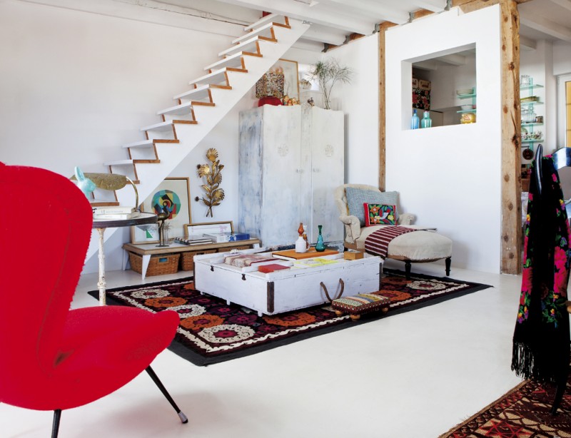 Деревенский колорит в интерьере пентхауса в Мадриде