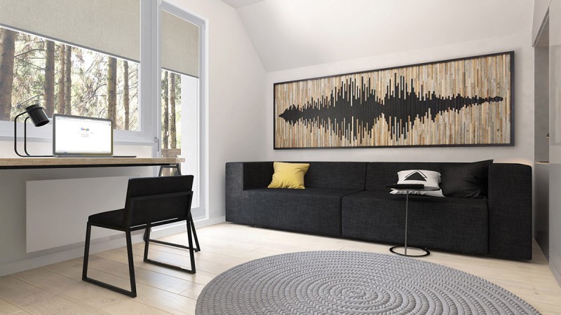 Интерьер с желто-зелеными акцентами