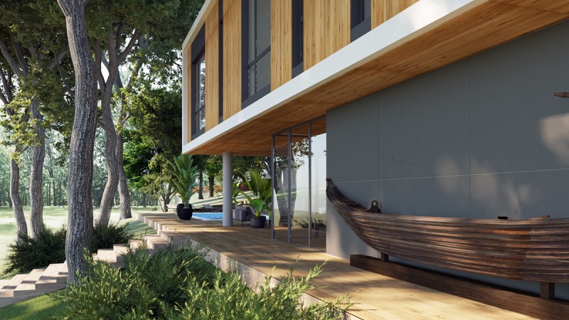 Проект дома на склоне