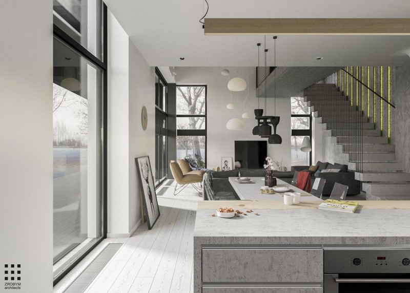 Проект дома, оформленного в спокойных тонах