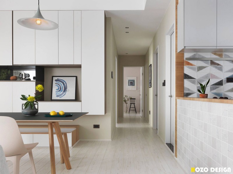 Баланс светлого и темного, нейтрального и цветного, роскоши и простоты в тайваньских апартаментах Баланс светлого и темного, нейтрального и цветного, роскоши и простоты в тайваньских апартаментах