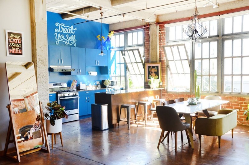 Яркий лофт в Окленде