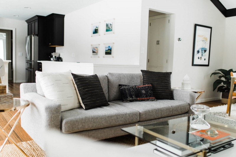 Контрастный интерьер ранчо в Миннеаполисе