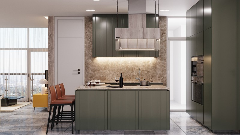 Проект квартиры, оформленной в приглушенных тонах Проект квартиры, оформленной в приглушенных тонах