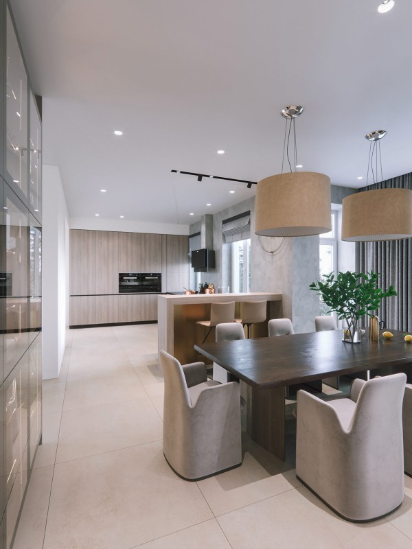 Современный загородный дом с бассейном и спа Современный загородный дом с бассейном и спа