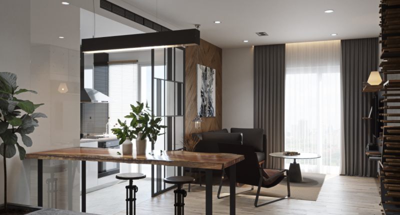 Интерьер в коричневых тонах