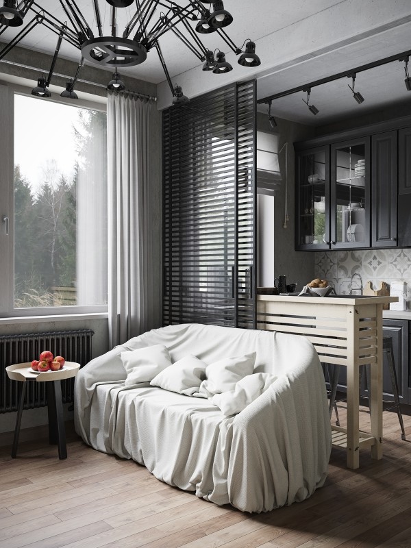 Квартира в индустриальном стиле Квартира в индустриальном стиле