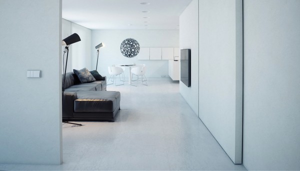 Минималистская квартира в белом цвете