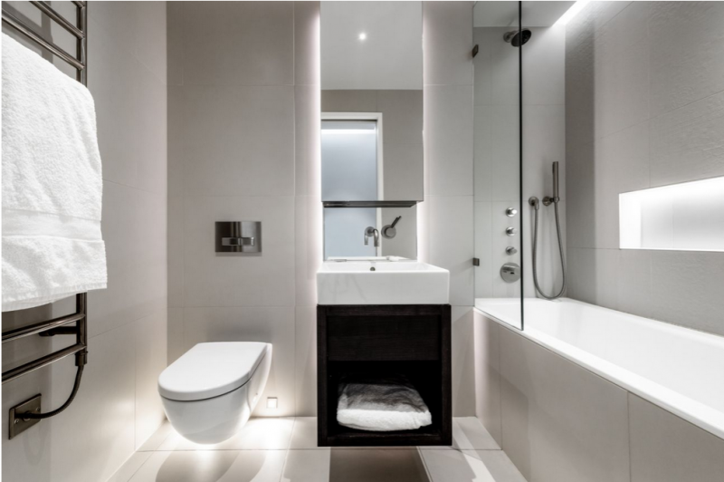 Монохромный интерьер квартиры в Лондоне Монохромный интерьер квартиры в Лондоне