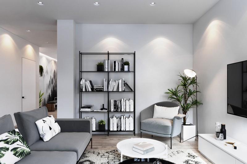 Стильная квартира в черно-белых тонах