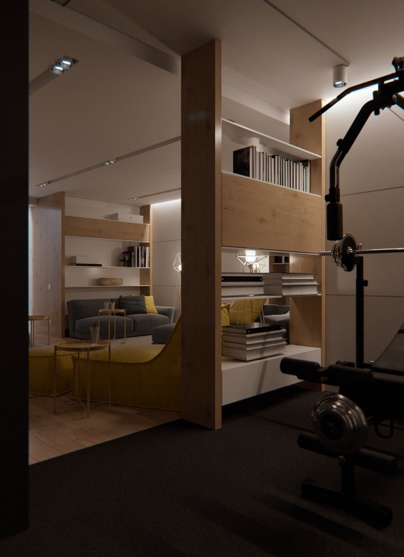 Интерьер цокольного этажа Интерьер цокольного этажа