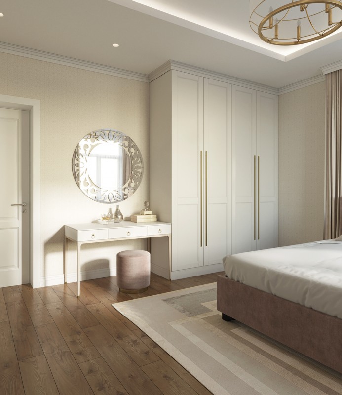 Интерьер загородного дома в пастельных тонах